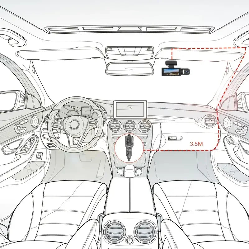 Câmera Veicular Dupla 1080P | Safe Car